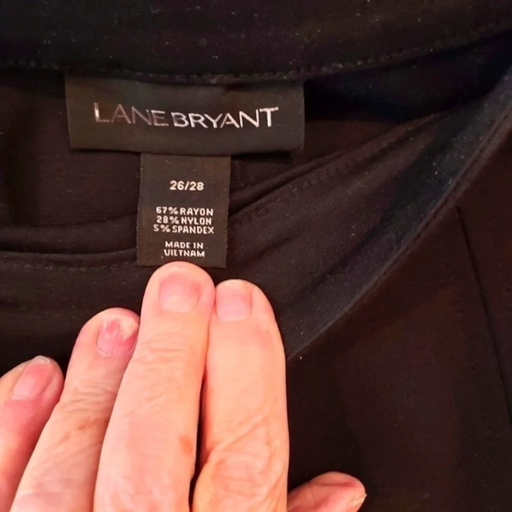 LANE BRYANT Modest Pullover Black A-LINE MIDI skirt sz 26 28